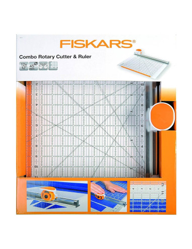 Taglierina rotativa combinata & righello 12" x 12" Fiskars