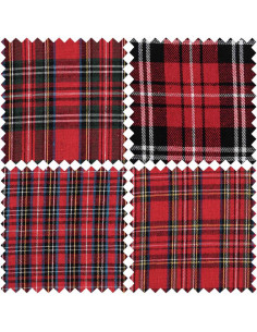 Set di 4 coupon Fat Quarter - Tartan 2