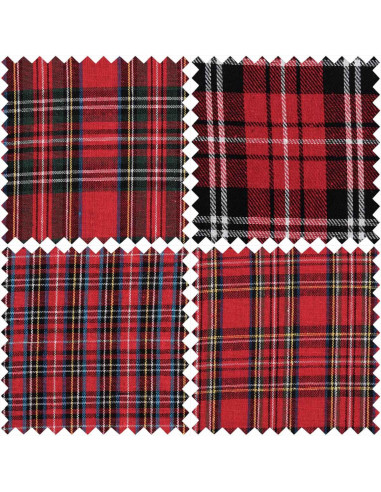 Set di 4 coupon Fat Quarter - Tartan