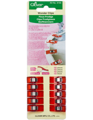 Lotto di 10 pinze Prodige Clover - Rosso