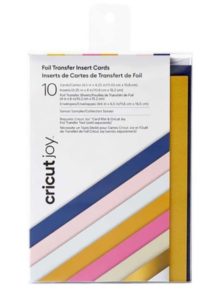Set di 10 carte con buste R30 speciale Foil Cricut