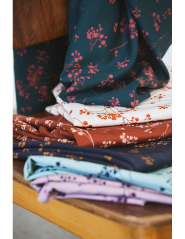 Tessuto twill viscosa - Steli Lilla