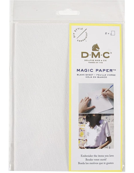 Confezione da 2 fogli bianchi A5 Magic Paper DMC
