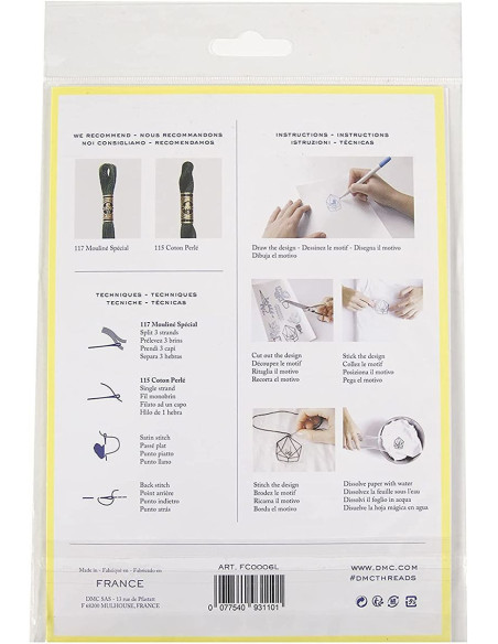 Confezione da 2 fogli bianchi A5 Magic Paper DMC