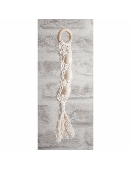 Perle artigianali in legno per macramè - 25 mm