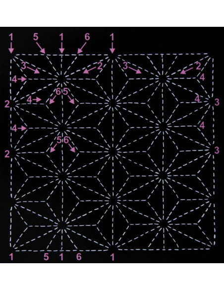 Modello per sashiko - Asa No Ha