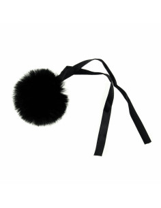 Pompon imitazione pelliccia 6 cm - Nero