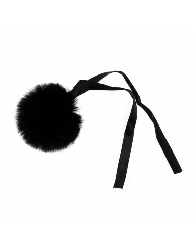 Pompon imitazione pelliccia 6 cm - Nero
