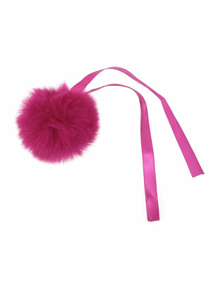 Pompon imitazione pelliccia 6 cm - Ciliegia