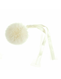 Pompon imitazione pelliccia 6 cm - Crema