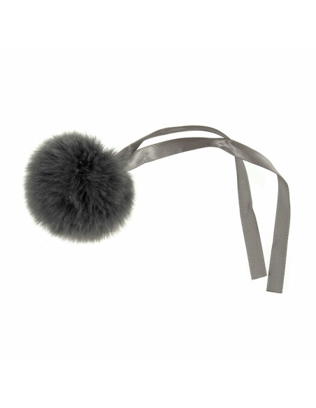 Pompon imitazione pelliccia 6 cm - Grigio