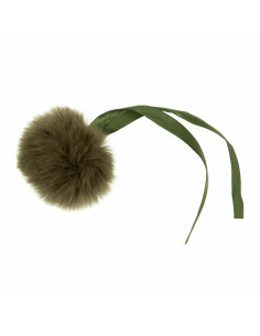 Pompon imitazione pelliccia 6 cm - Kaki