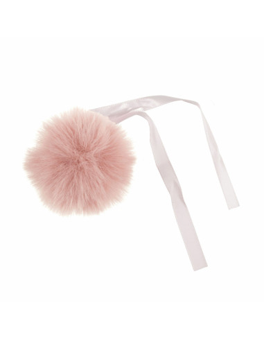 Pompon imitazione pelliccia 6 cm - Rosa chiaro