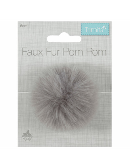 Pompon imitazione pelliccia 6 cm - Visone