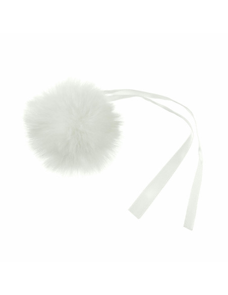 Pompon imitazione pelliccia 6 cm - Bianco