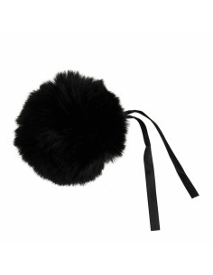 Pompon imitazione pelliccia 11 cm - Nero