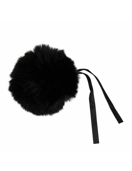Pompon imitazione pelliccia 11 cm - Nero