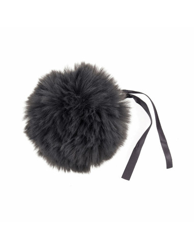 Pompon imitazione pelliccia 11 cm - Grigio