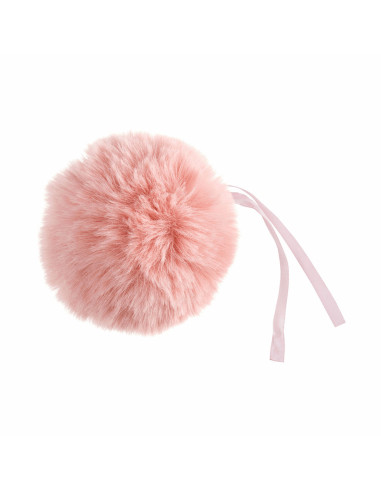 Pompon imitazione pelliccia 11 cm - Rosa chiaro