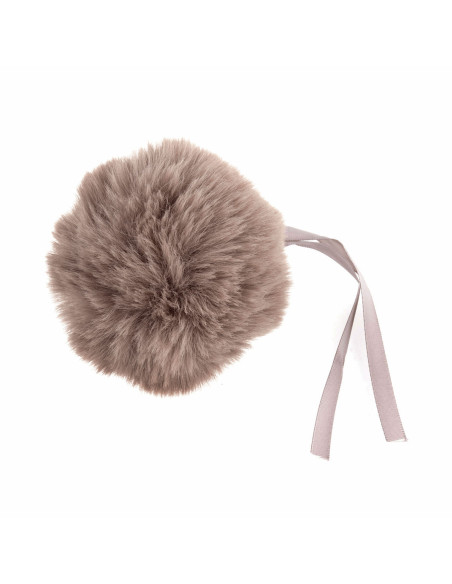 Pompon imitazione pelliccia 11 cm - Visone