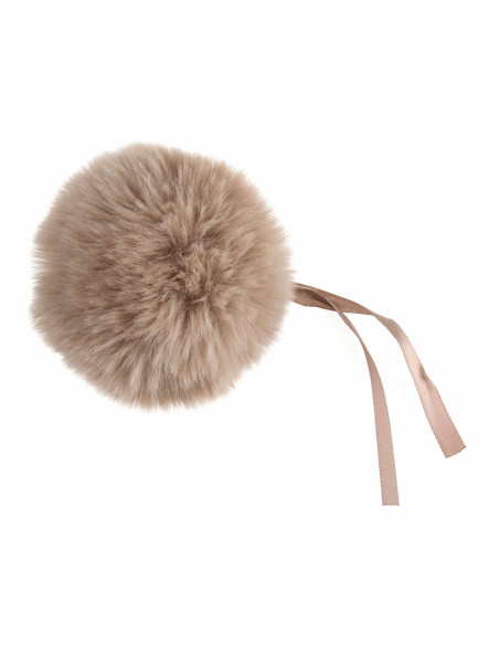 Pompon in finta pelliccia 11 cm - Naturale