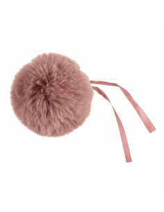 Pompon imitazione pelliccia 11 cm - Rosa antico