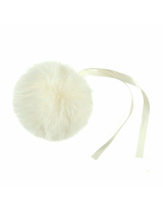 Pompon imitazione pelliccia 11 cm - Crema