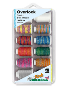 Scatola di 12 coni di filo mousse Aeroflock Madeira - Multicolore