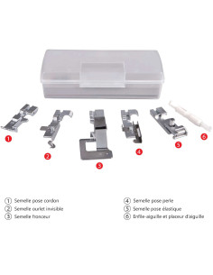 Kit di piedini per tagliacuci Necchi NL-11C e Creator C12 2