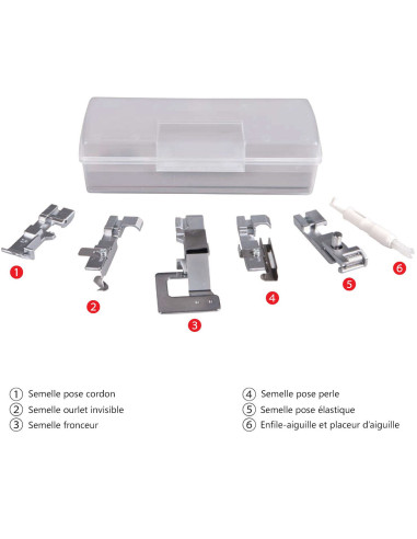 Kit di piedini per tagliacuci Necchi NL-11C e Creator C12