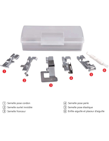 Kit di piedini per tagliacuci Necchi NL-11C e Creator C12