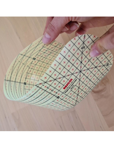 Regola per stirare a caldo per orli 30 x 10 cm