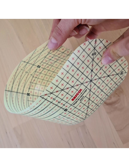 Regola per stirare a caldo per orli 30 x 10 cm