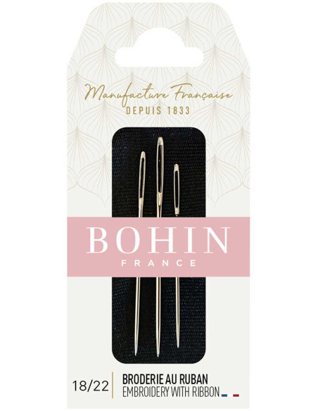 Aghi per ricamo a nastro Bohin - Assortimento 18/22