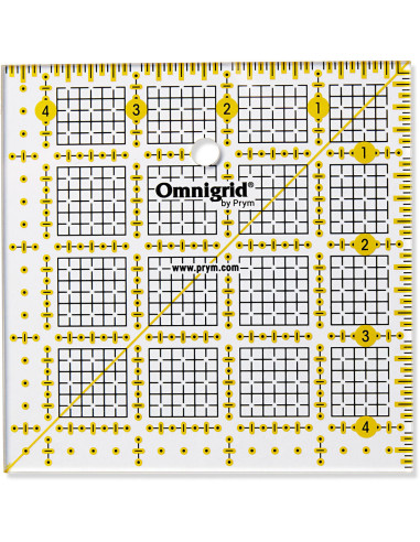Regola patchwork Omnigrid 4,5 x 4,5 pollici