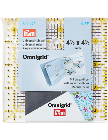 Regola patchwork Omnigrid 4,5 x 4,5 pollici