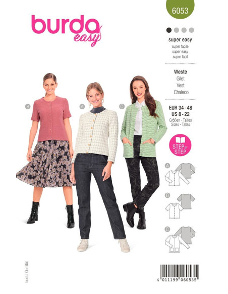 Modello di gilet - Burda 6053