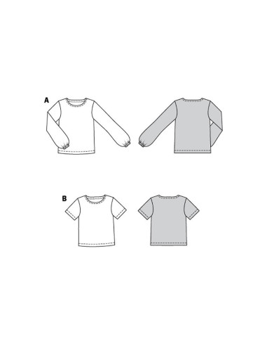 Modello di T-shirt e camicetta - Burda 6059