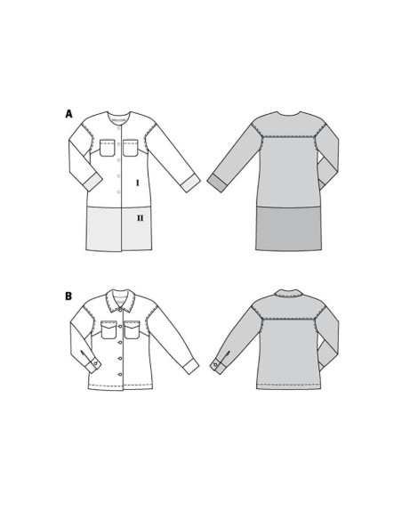 Modello di cappotto e giacca - Burda 6069