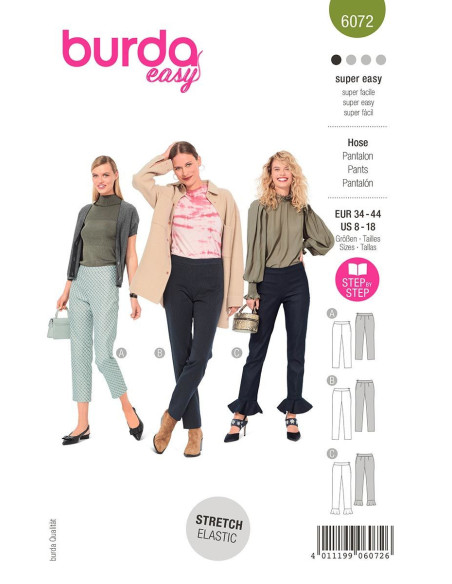 Modello di pantaloni - Burda 6072