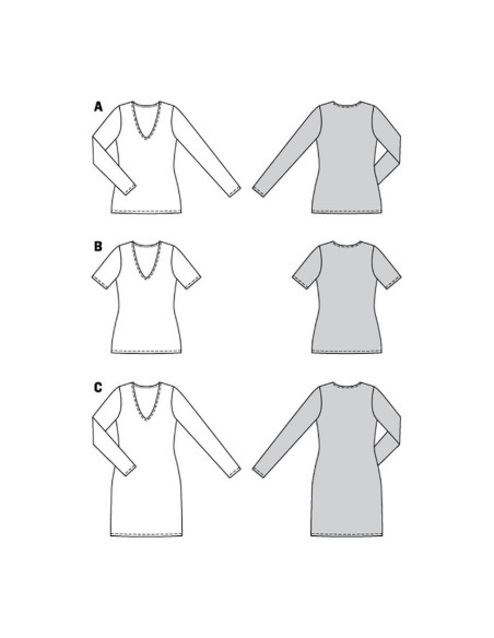 Modello di T-shirt e abito - Burda 6075