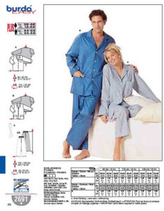 Modello di pigiama - Burda 2691