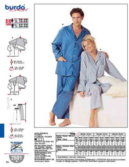 Modello di pigiama - Burda 2691