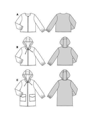 Modello di giacca e cappotto - Burda 6088