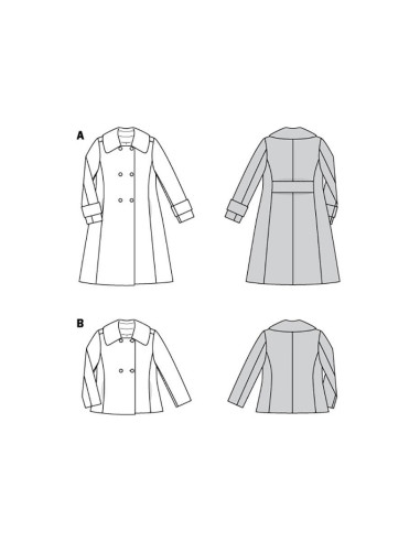 Modello di cappotto e giacca - Burda 6092