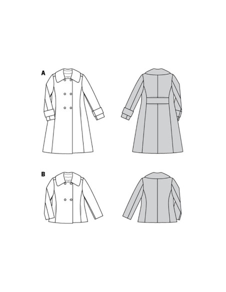 Modello di cappotto e giacca - Burda 6092