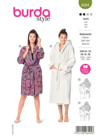 Modello di accappatoio - Burda 6094