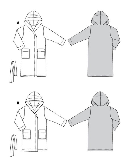 Modello di accappatoio - Burda 6094