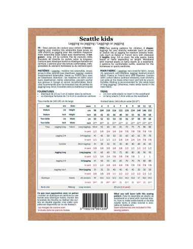 Modello di leggings o jeggings Seattle kids - Ikatee