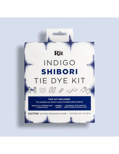 Kit tintura tessuti Tie-Dye Indigo Shibori Rit